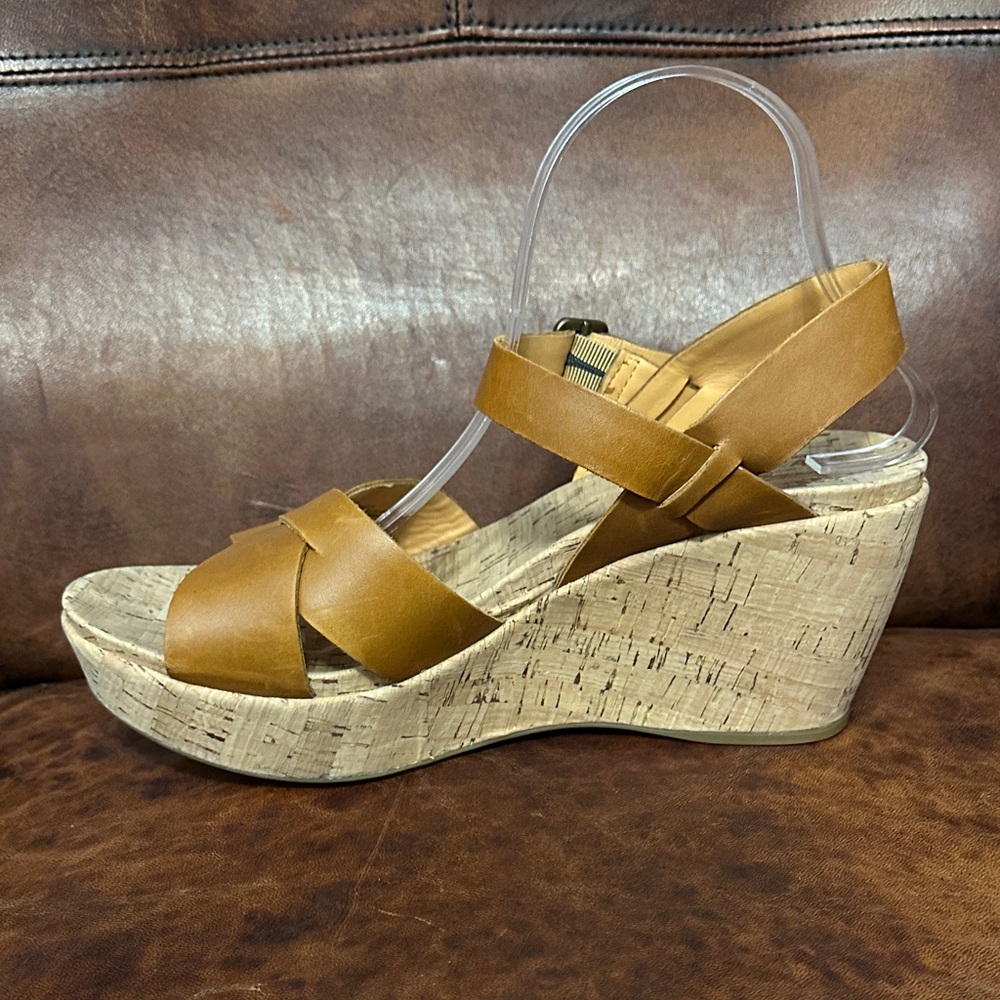 Kork-Ease Brown Wedge Sandals - Picture 9 of 12